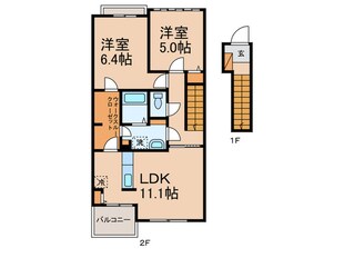 カーサ　アラモーダの物件間取画像